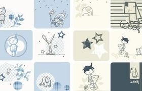 Cute cartoon design ics vector