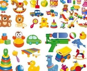 Cute Cartoon toy vector