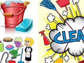 Sanitary appliance comic elements vector