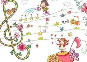 Cute hand-painted children 2 vector