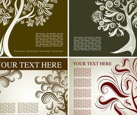 Tree Backgrounds design vector
