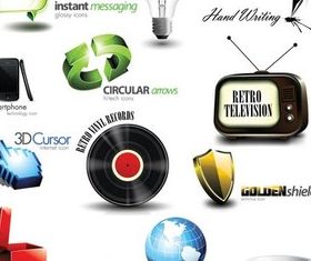 Icons graphic vector material