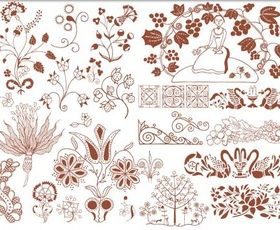 Ornaments graphic vector material