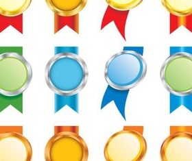 Awards with Ribbons vectors material