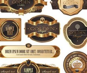 Brown Luxury Labels vector