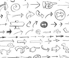 Drawing Arrows Templates vectors