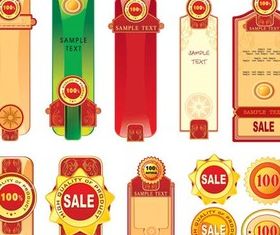 Luxury Stickers vectors graphics