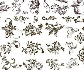 Floral Elements vector set