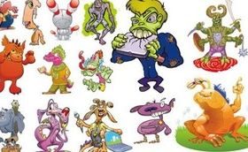 Funny Monster shiny vector