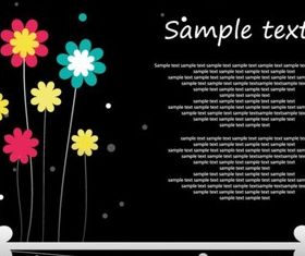 Creative cartoon flower set vector