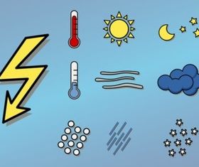 Weather Icons vectors material