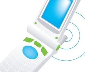 Mobile phone 7 vector