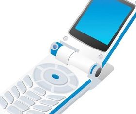 Science and technology communication mobile phone 2 shiny vector