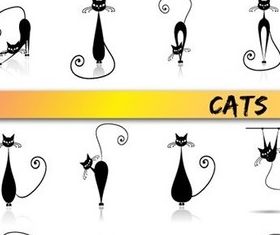 Cartoon cat vector graphics
