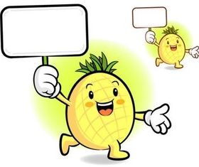 Cartoon pineapple fruit vector