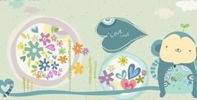 Vintage cartoon animal vector