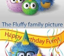 Lovely hair ball family tree vector