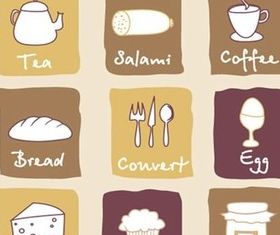 Cartoon breakfast design vector