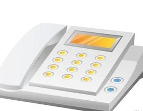 Science and technology communication telephone design set vector