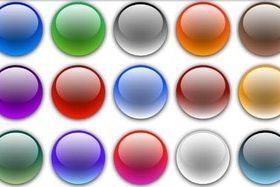 Round Glass Buttons vector
