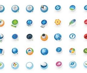 Round System Icons vector