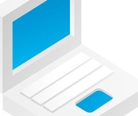 IT office supplies computer design shiny vector