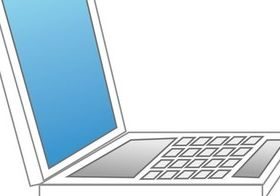 Computer notebook vector graphic