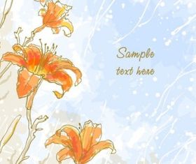 romantic handpainted background 04 vectors