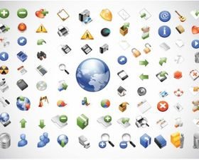 Web Icons free vector set