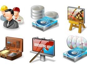 Web Design Icons shiny vector
