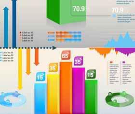 3D Infographics Elements 3 vectors material