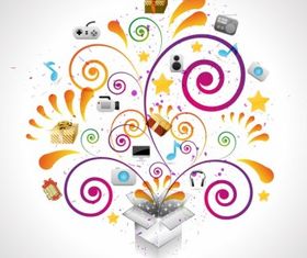 Floral Shopping Background vector