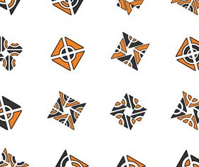 Different Orange Logo set vector