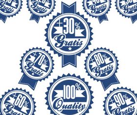 Sale Round Retro Badges art vector