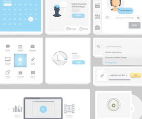 Web Flat Shiny Elements art vector