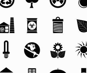Silhouette Eco Icons 2 vector material