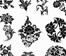 Ornate Floral Elements vectors graphic