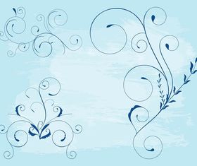Swirling Flower Stems vector