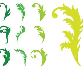 Leaves Silhouettes Graphics art vector