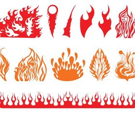 Fire Graphics Set creative vector