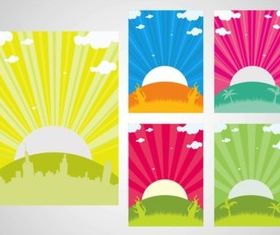 Sunset Backgrounds vector