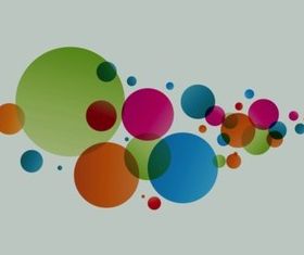 Colorful Circle Decorations vectors graphic