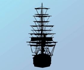 Ship Silhouette design vectors