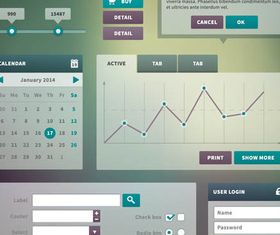 Flat Design Elements 18 Illustration vector