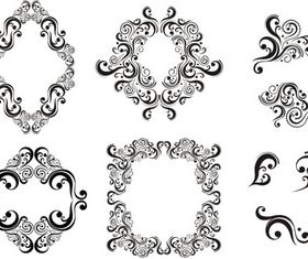 Stylish Vintage Frames 21 shiny vector