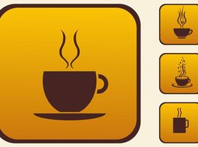 Coffee Cups Icons vector set
