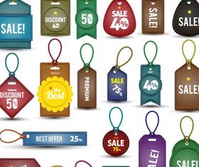 Discount Stickers free vector