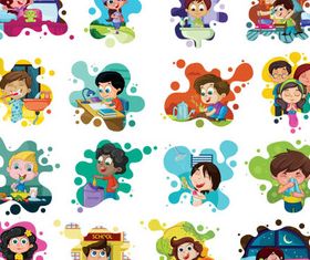 Happy Kids graphic vector