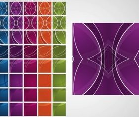 Colorful Tiles set vector