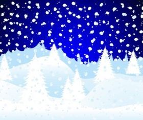 Snow Forest Illustration vector